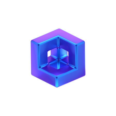 Forma abstracta de cubo  3D Icon