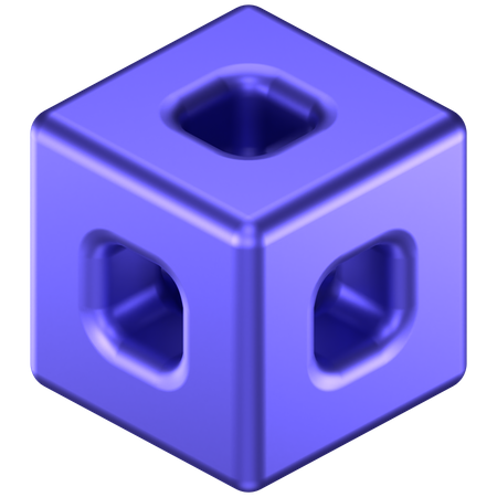 Forma abstracta de cubo  3D Icon