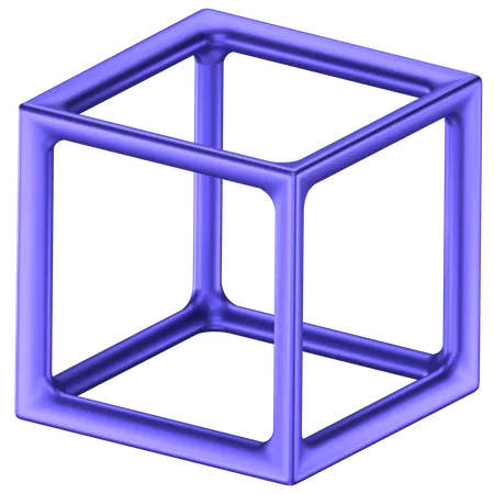 Forma abstracta de cubo  3D Icon