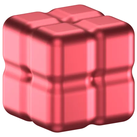 Forma abstracta de cubo  3D Icon