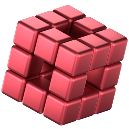 Forma abstracta de cubo  3D Icon