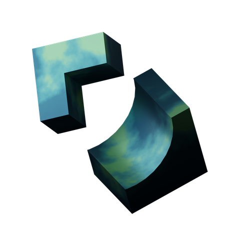 Forma abstracta de cubo  3D Icon