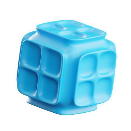 Forma abstracta de cubo  3D Icon