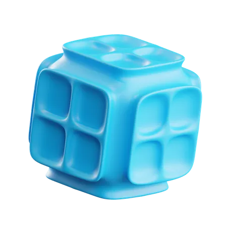 Forma abstracta de cubo  3D Icon