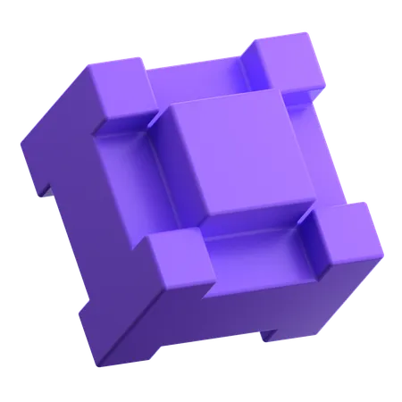 Formas abstractas del cubo  3D Icon