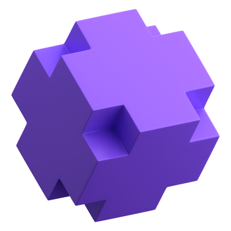 Formas abstractas del cubo  3D Icon