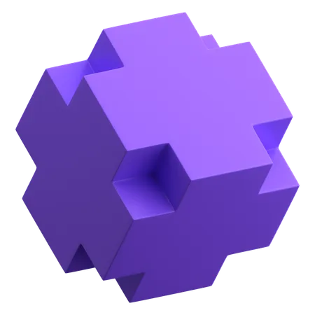 Formas abstractas del cubo  3D Icon