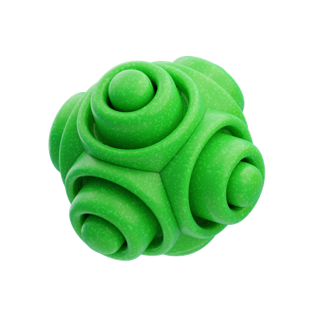 Resina plástica abstrato verde cubo fragmentado  3D Icon