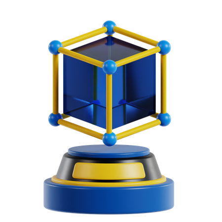 Holograma de cubo  3D Icon
