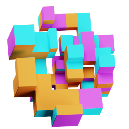 Laberinto de cubos  3D Icon