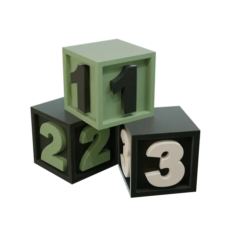 Cubo matemático  3D Icon