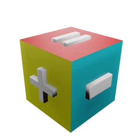 Cubo de matemáticas  3D Icon