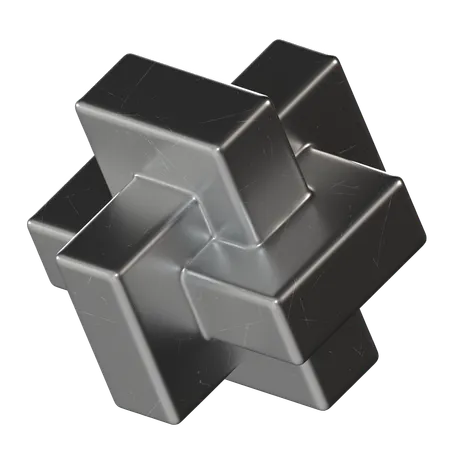 Cubo de metal  3D Icon