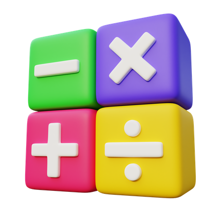 Cubo de operação matemática  3D Icon