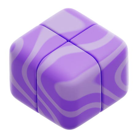 Forma abstrata gradiente de pilha de cubos  3D Icon
