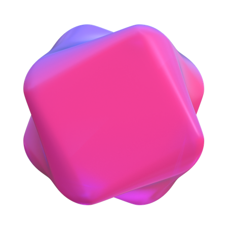 Forma abstracta del cubo retorcido  3D Icon