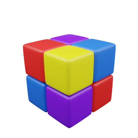 Cubo rompecabezas  3D Icon