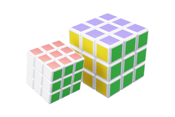 Cubo de rubí  3D Icon