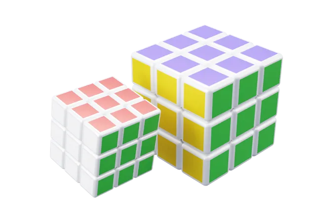 Cubo de rubí  3D Icon