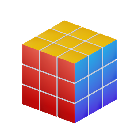 Cubo de Rubik  3D Illustration