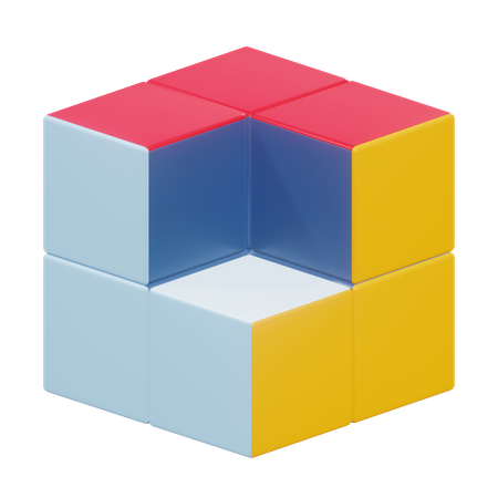 Cubo de rubik  3D Illustration