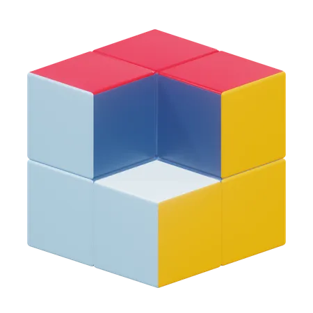 Cubo de rubik  3D Illustration