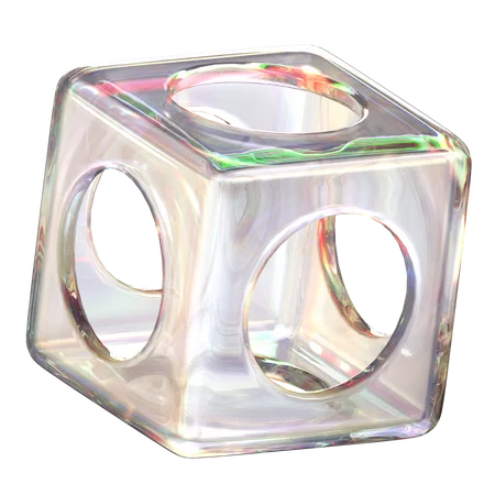 Cubo de vidrio  3D Icon