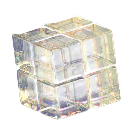 Cubo de vidrio  3D Icon