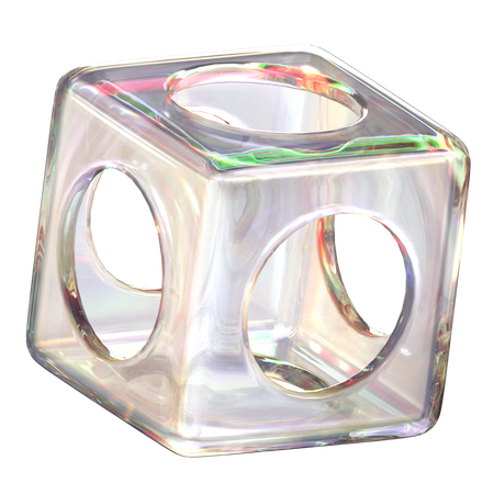 Cubo de vidro  3D Icon