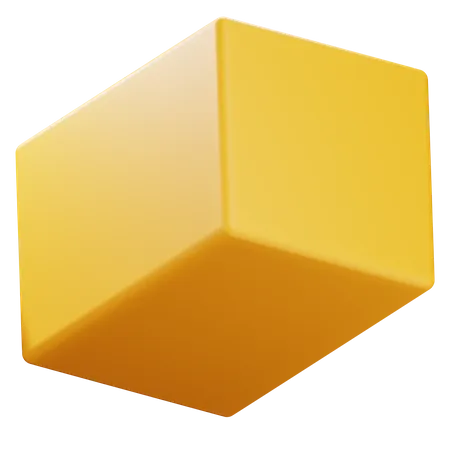 3 D Cuboid Shape Illustration 3D Icon