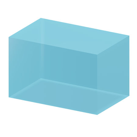 Cuboid Transparent Shape  3D Icon