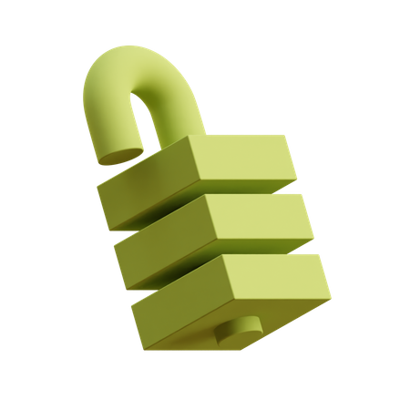 Cuboidal Lock  3D Icon
