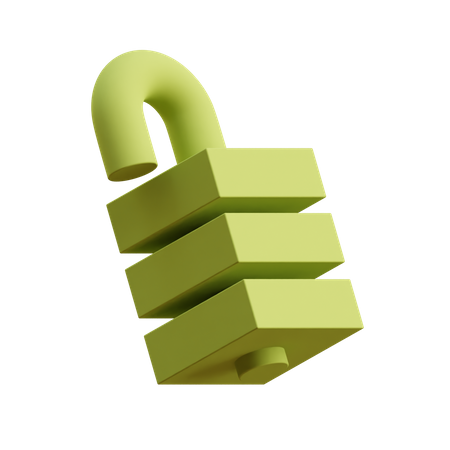 Cuboidal Lock 3D Illustration