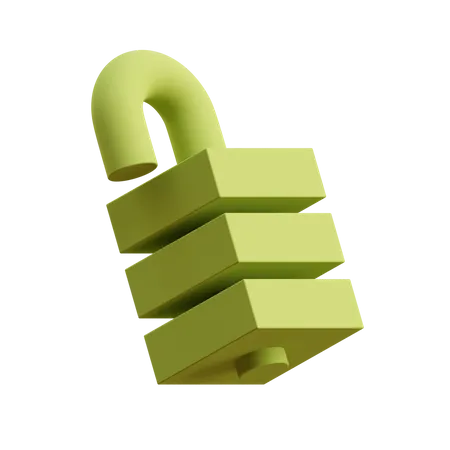 Cuboidal Lock  3D Illustration