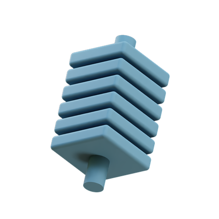 Cuboidal Stack Pipe  3D Illustration