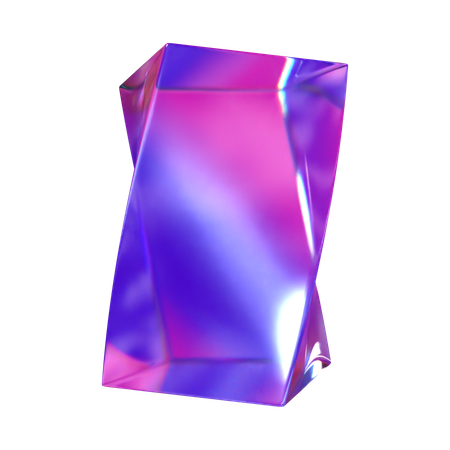 Cuboide retorcido  3D Icon