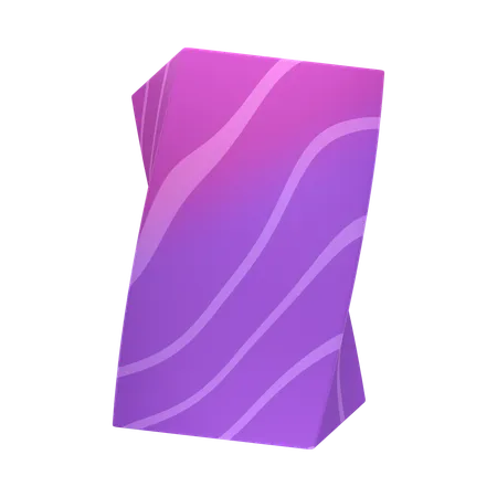 Cuboide retorcido  3D Icon