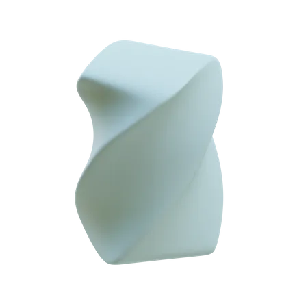 Cuboide retorcido  3D Illustration