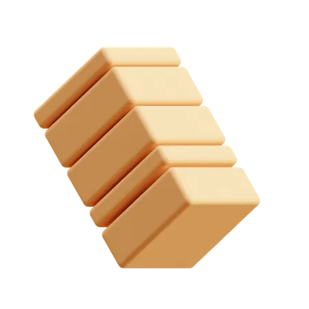 Cuboides empilhados  3D Icon