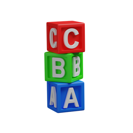 Cubos de alfabeto  3D Icon