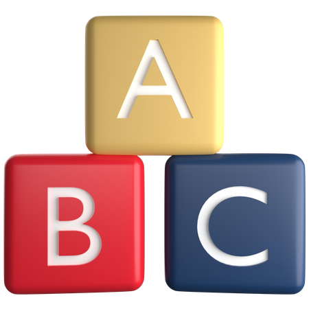 Cubos de alfabeto  3D Icon