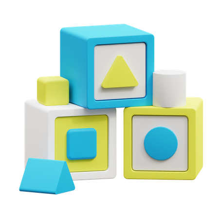 Brinquedo de cubos  3D Icon