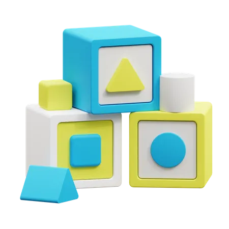 Brinquedo de cubos  3D Icon