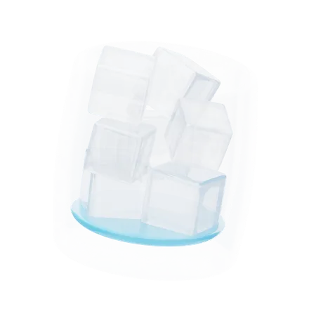 Cubos de gelo  3D Icon