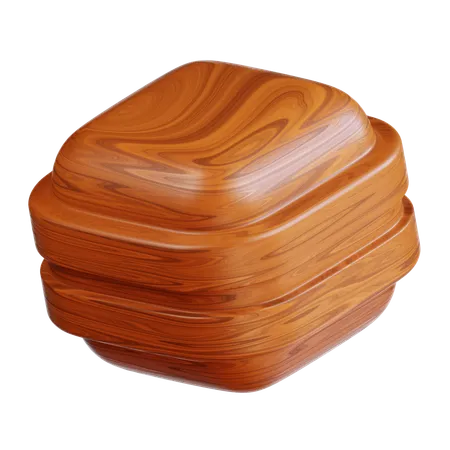 Cubos de madera apilados  3D Icon