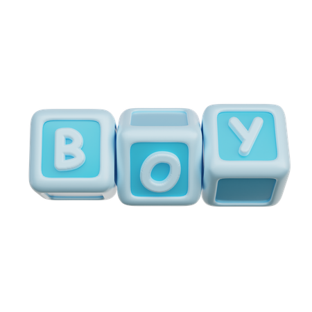 Cubos de menino  3D Icon