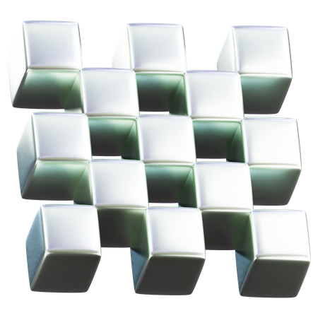 Cubos de forma abstracta  3D Icon