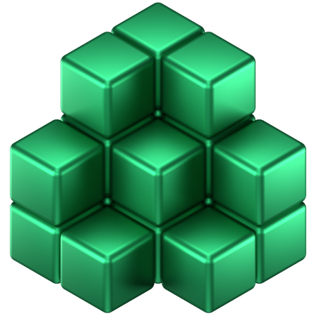 Cubos de forma abstracta  3D Icon