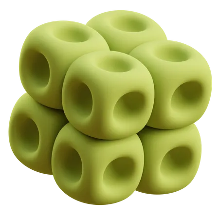 Forma abstrata de cubos  3D Icon