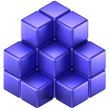 Forma abstrata de cubos  3D Icon